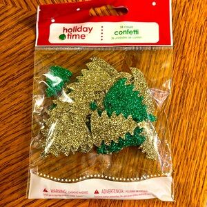Christmas Tree Glittered Confetti - 36 count NEW